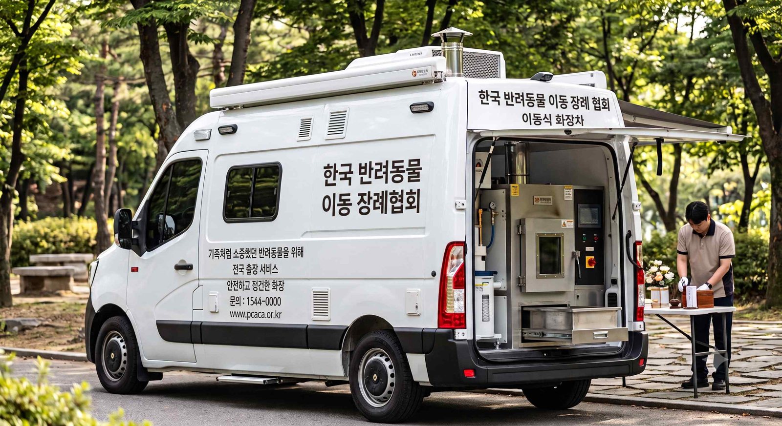 이동식 반려동물 화장차 운영 예시